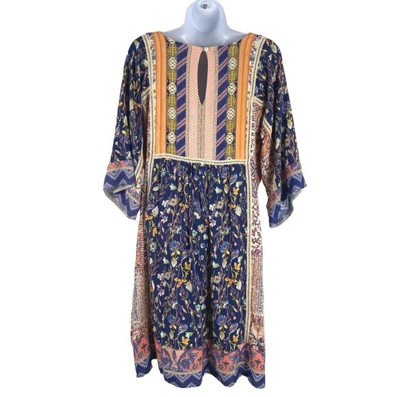 Sundance My Favorite Patchwork Dress XS Floral Paisley Rayon Boho DR-1528 - Picture 6 of 11